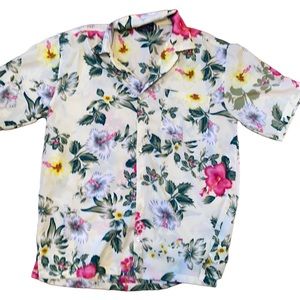 Yellow Hawaiian Short sleeve Button Down